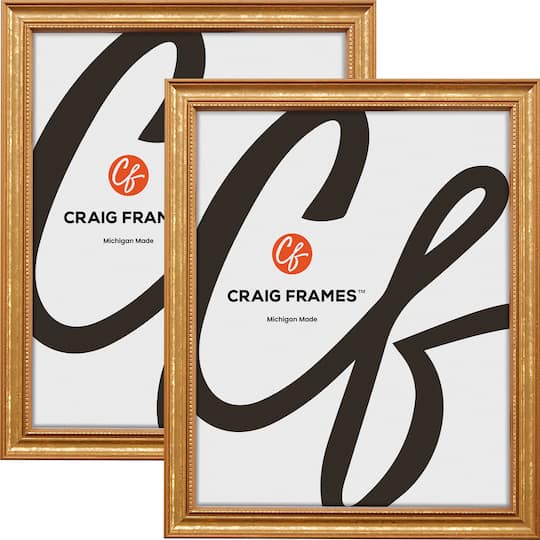 2 Pack Craig Frames Stratton Aged Gold Picture Frame